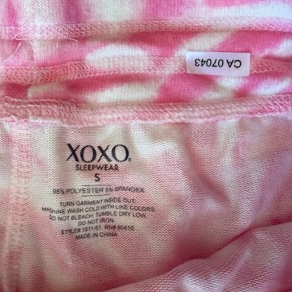 NWT XOXO Women's Pink Tie-Dye Fleece Joggers - Size S - Picture 4 of 7